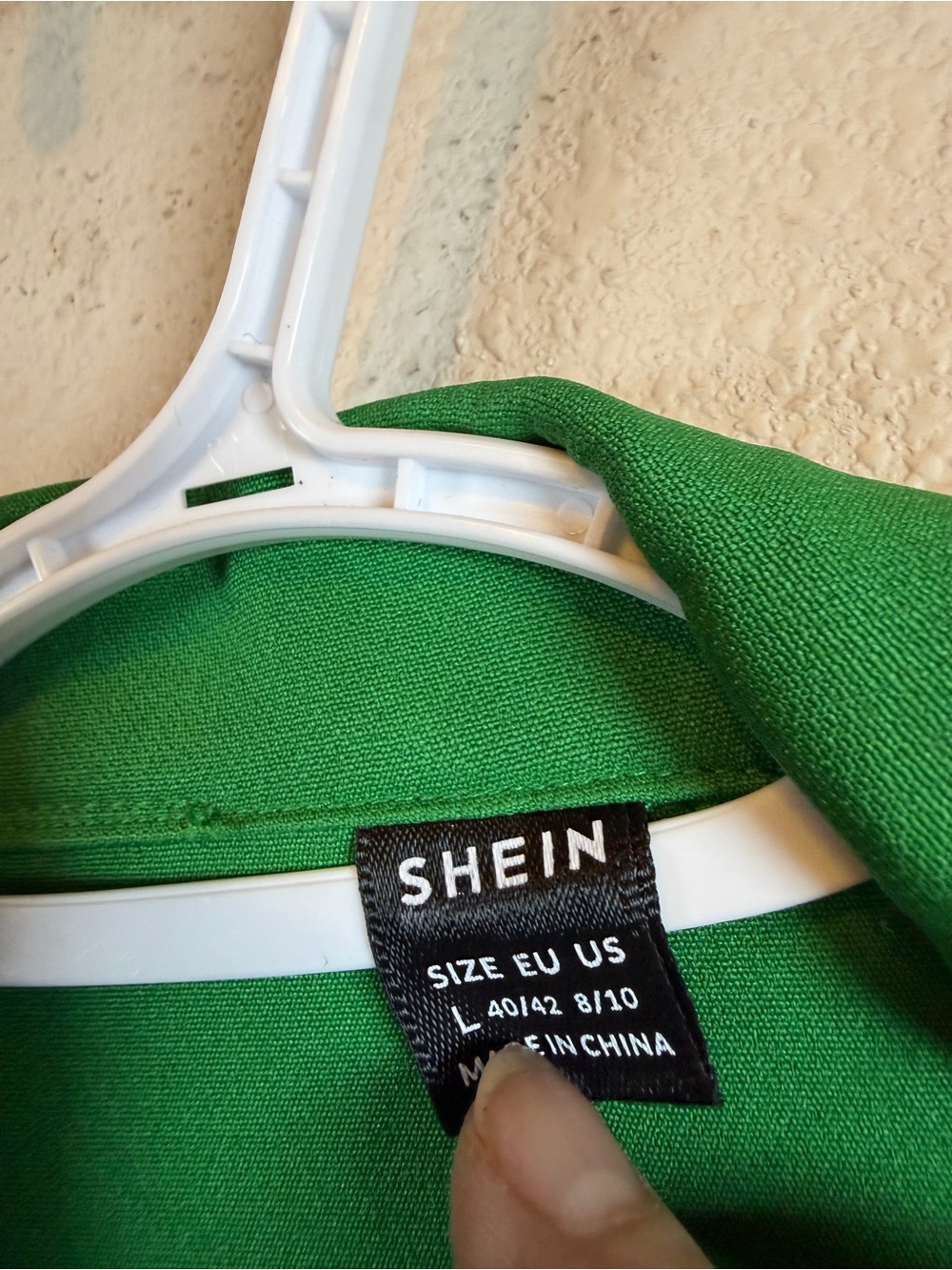 SHEIN Green Double-Breasted Blazer Jacket with Gold Buttons. Size L - Picture 4 of 5